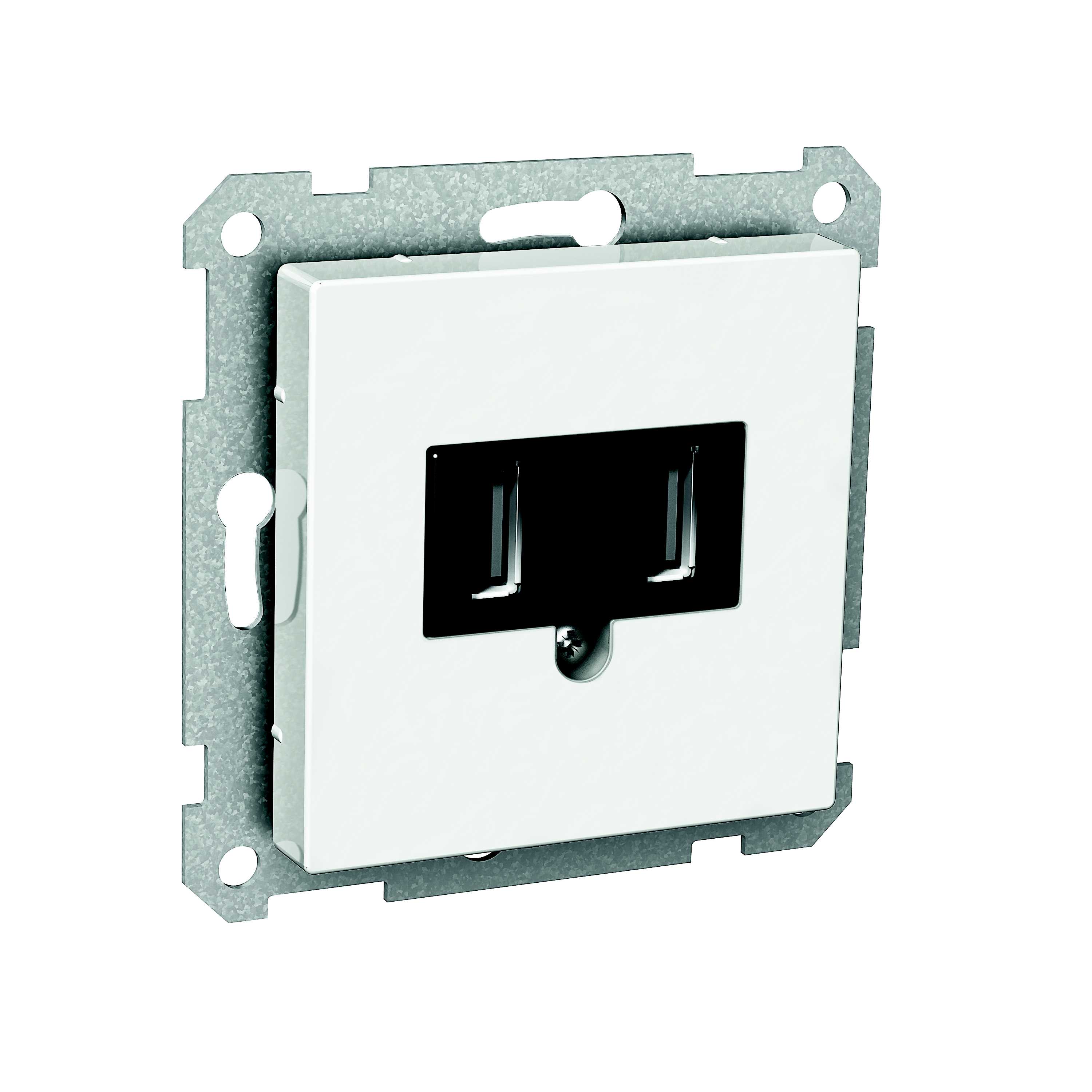 Schneider Electric - Exxact 2 x USB strømforsyning hvit