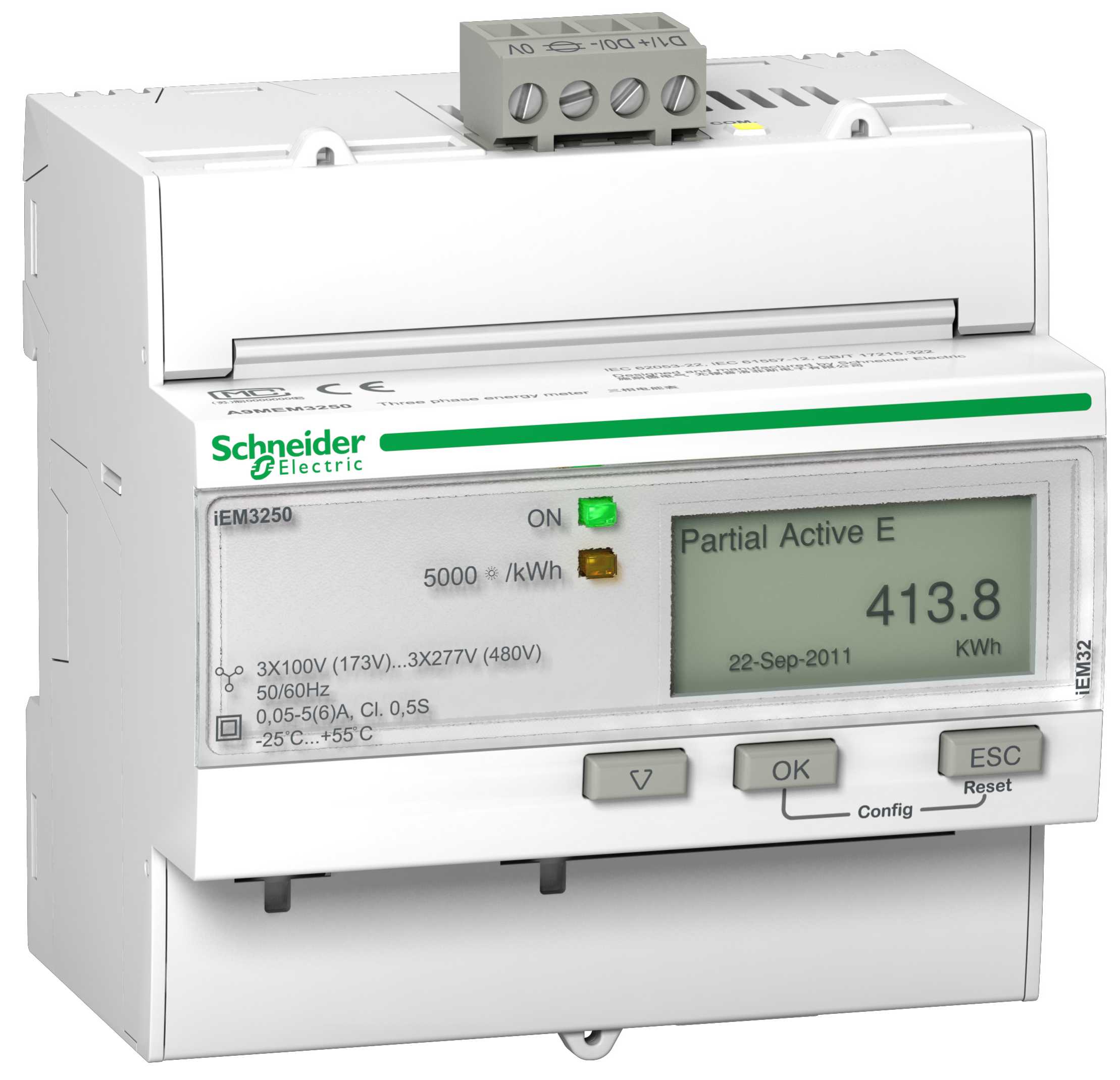 Schneider Electric - A9MEM3215 iEM3215 kWh f.strømtr.Flertari