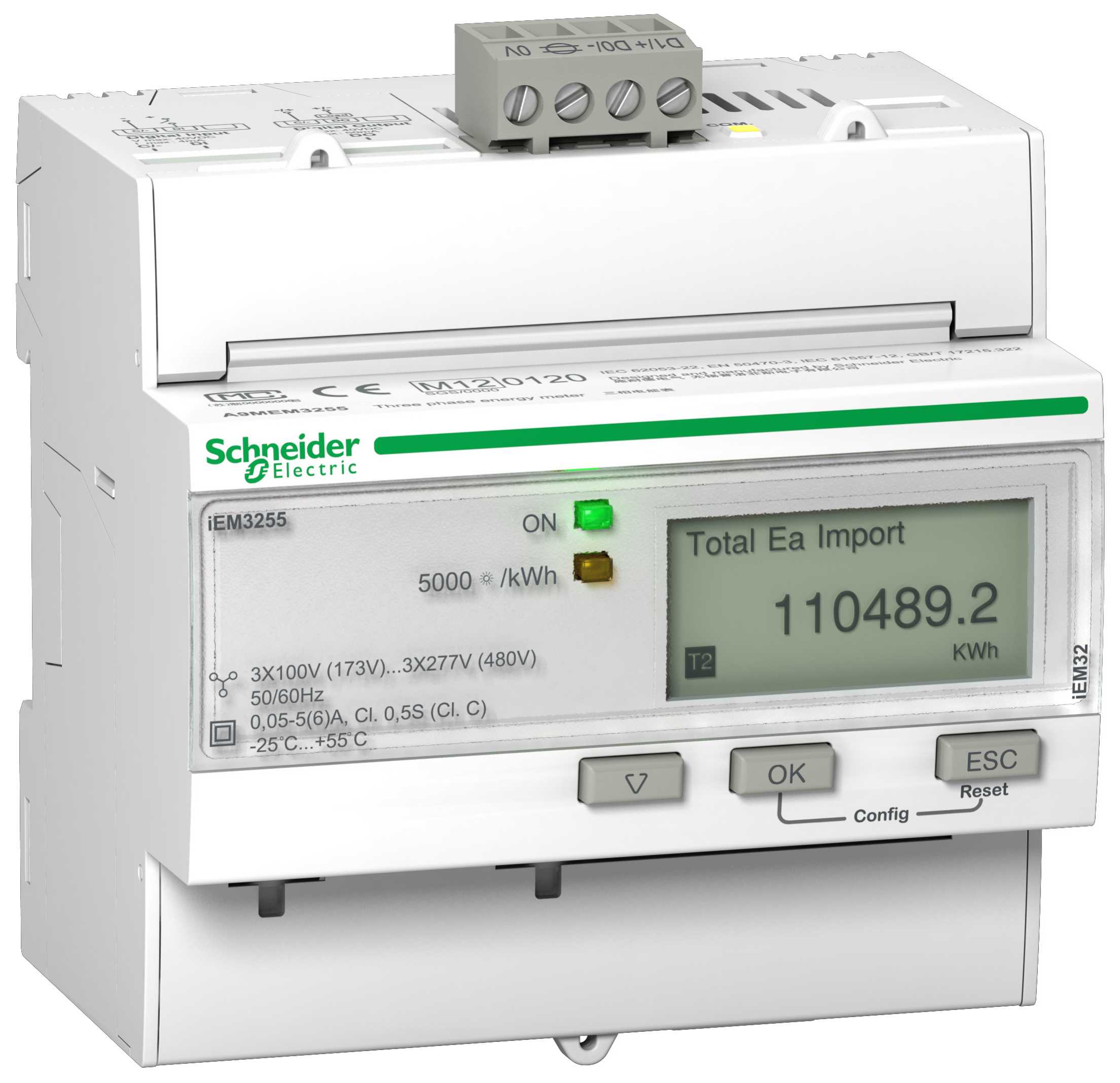 Schneider Electric - A9MEM3255 iEM3255 kWh f.strømtr.Modb+I/O