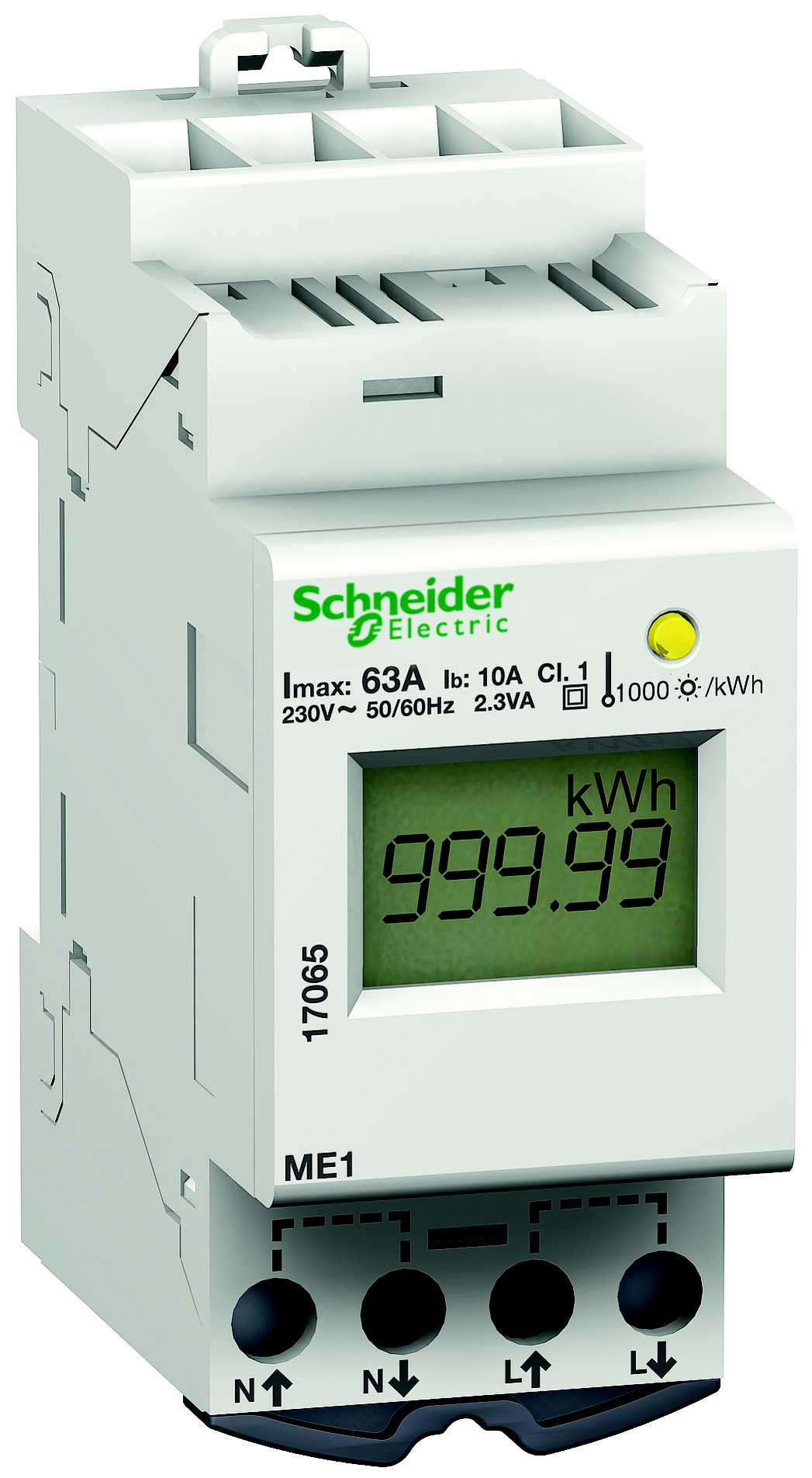 Schneider Electric - A9M17065 iME1 kWh 2p/1p+N
