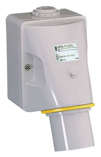 Schneider Electric - PratiKa montasjeplate for plugg - 16 A - 3P + E - 100...130 V AC - IP44