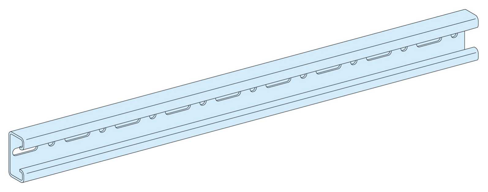 Schneider Electric - 8783 C-formet kabeljern, L:1600mm