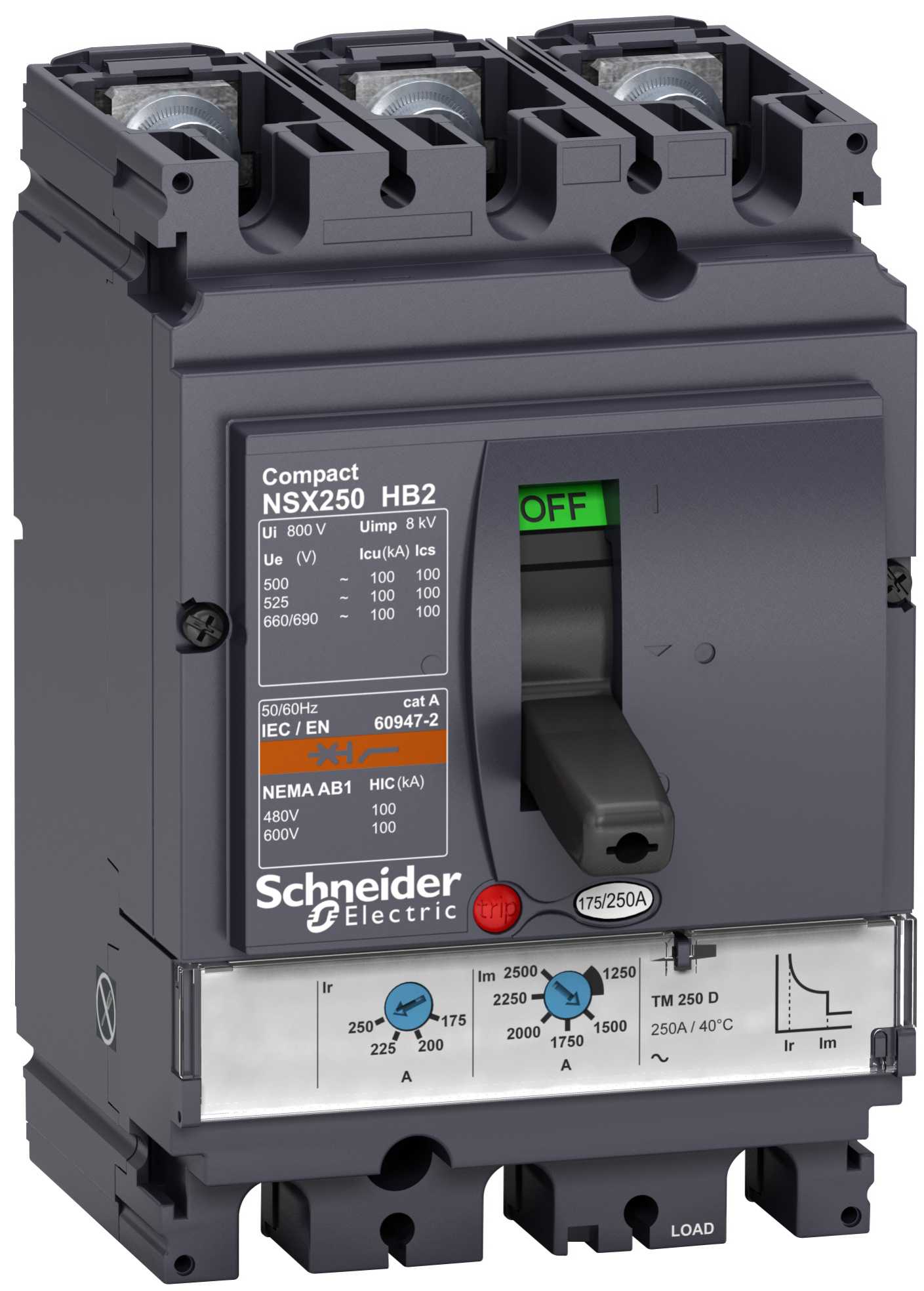Schneider Electric - LV433488 Compact NSX250HB2 TM160D 3P3T