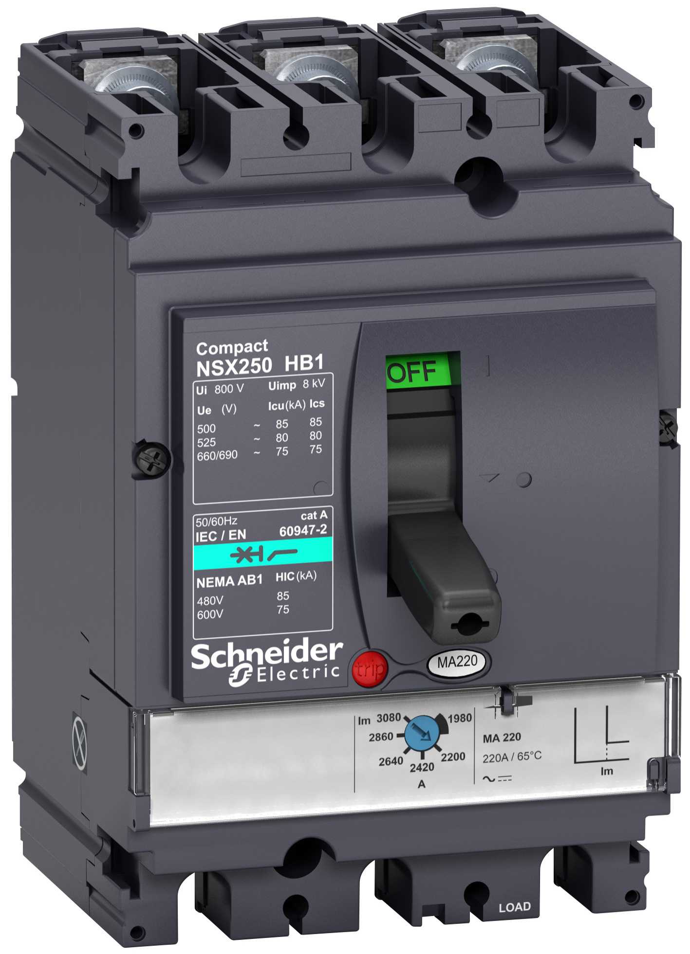 Schneider Electric - LV433250 Compact NSX100HB1 MA50 3P3T