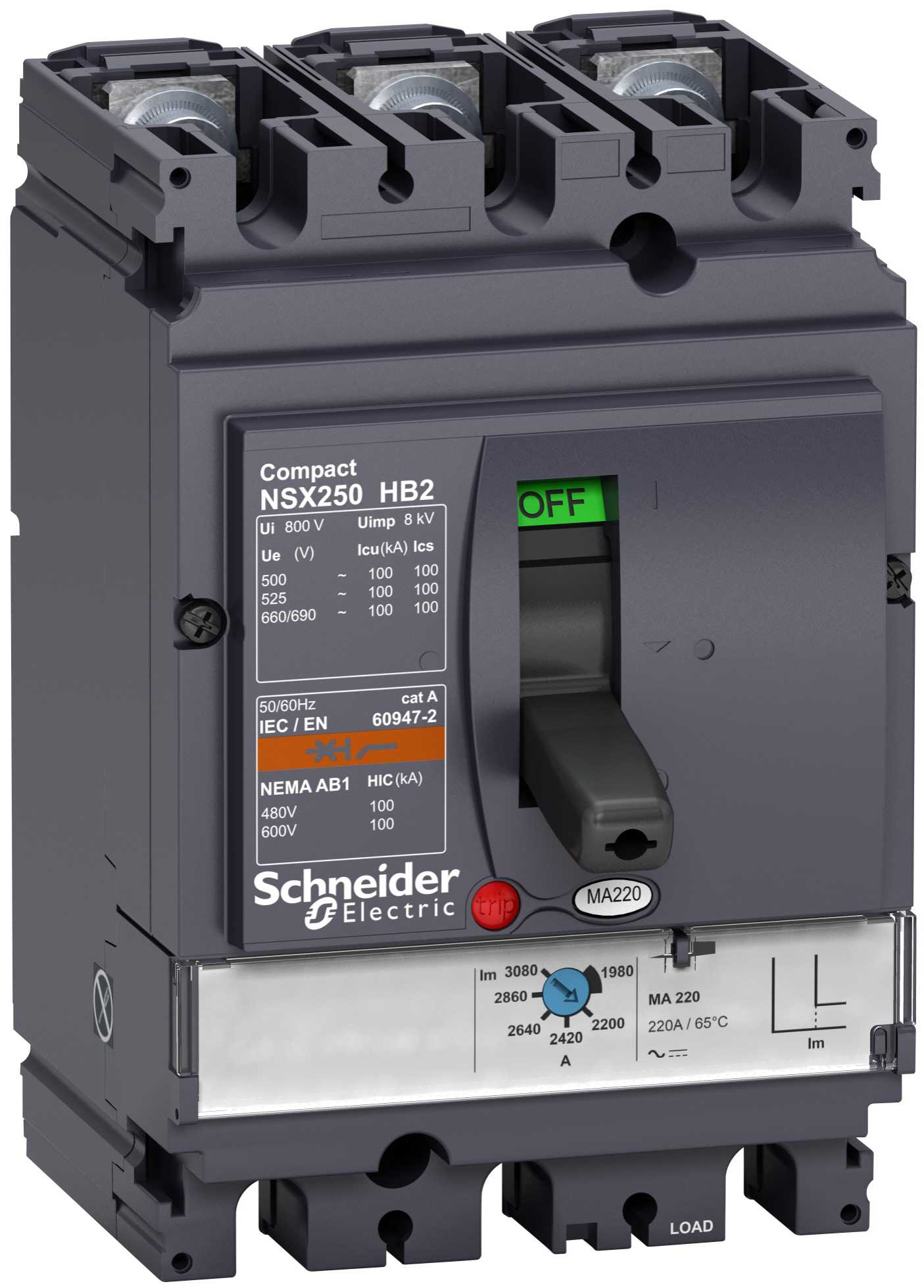Schneider Electric - LV433257 Compact NSX100HB2 MA100 3P3T