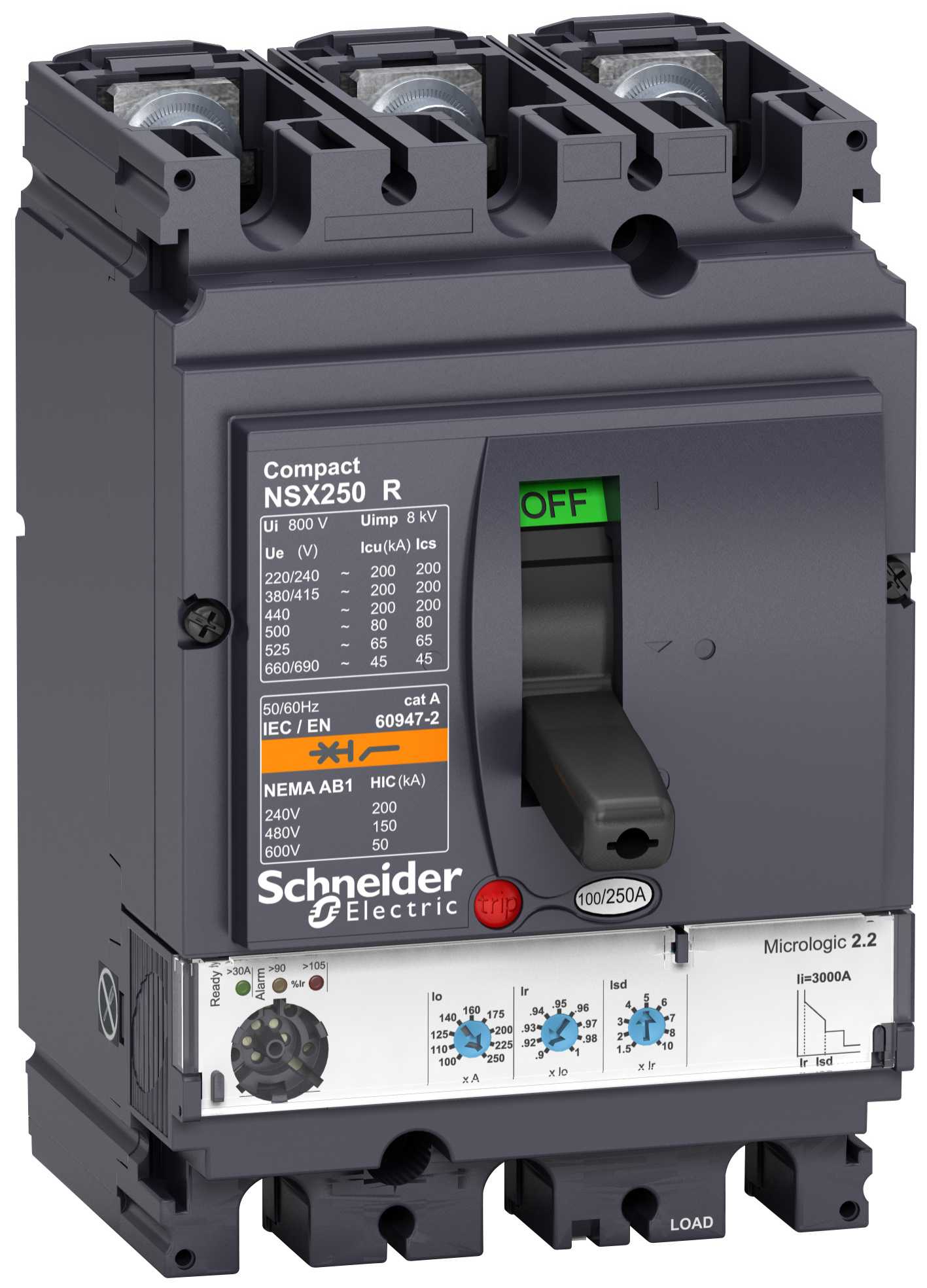 Schneider Electric - LV433512 NSX250R Micrologic 2,2 160A 3P