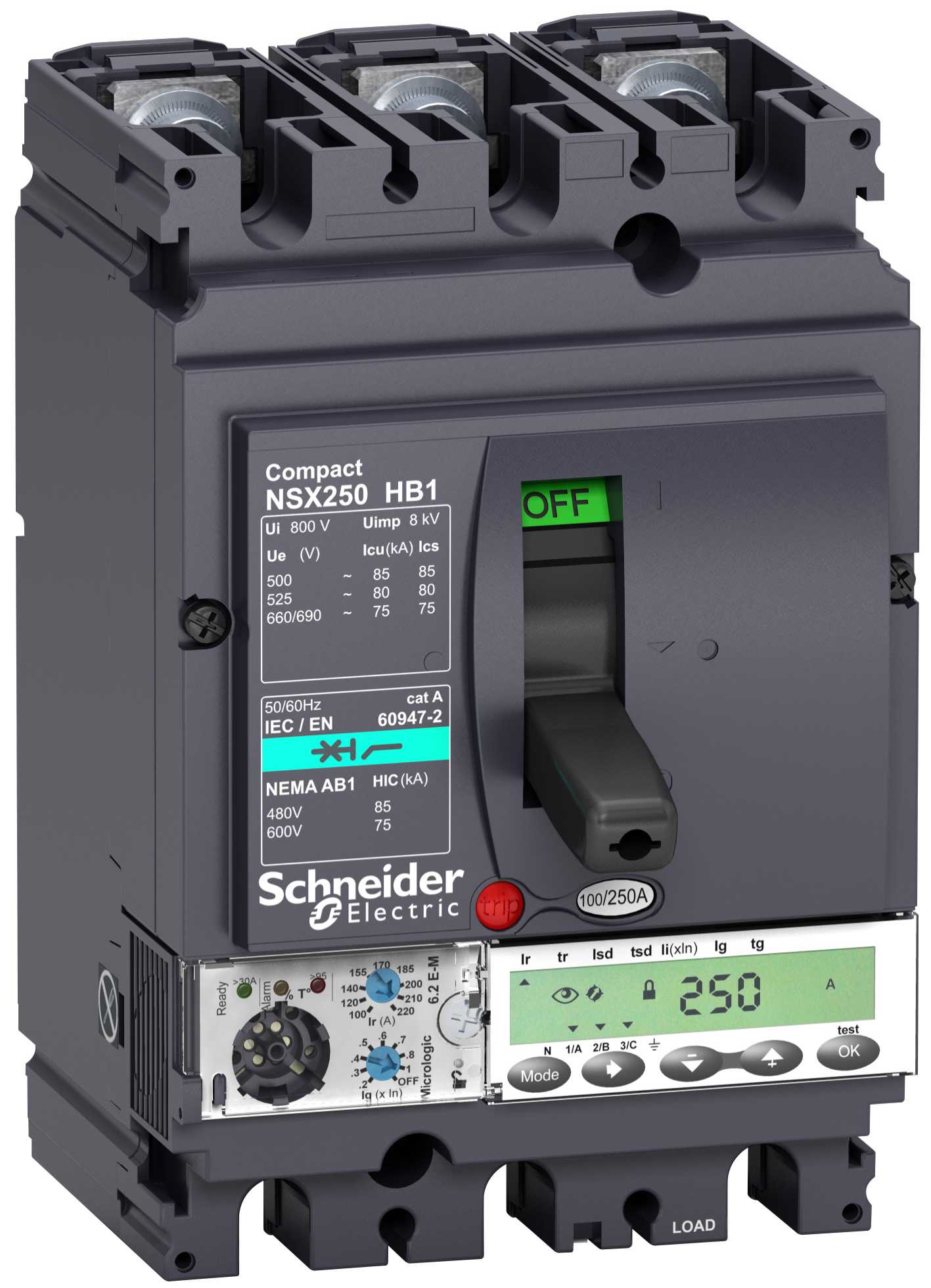 Schneider Electric - LV433561 NSX250HB1 Mlogic 6,2EM 220A 3P