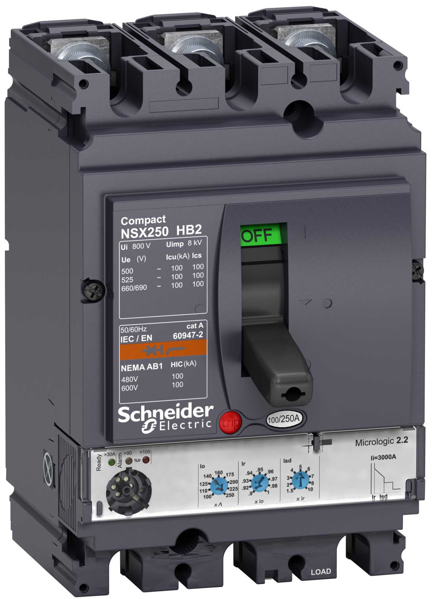 Schneider Electric - LV433332 NSX100HB2 Micrologic2,2 100A3P
