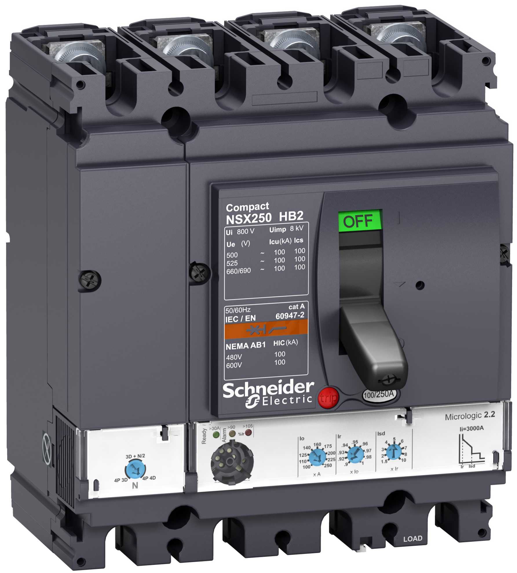 Schneider Electric - LV433571 NSX250HB2 Micrologic2,2 100A4P