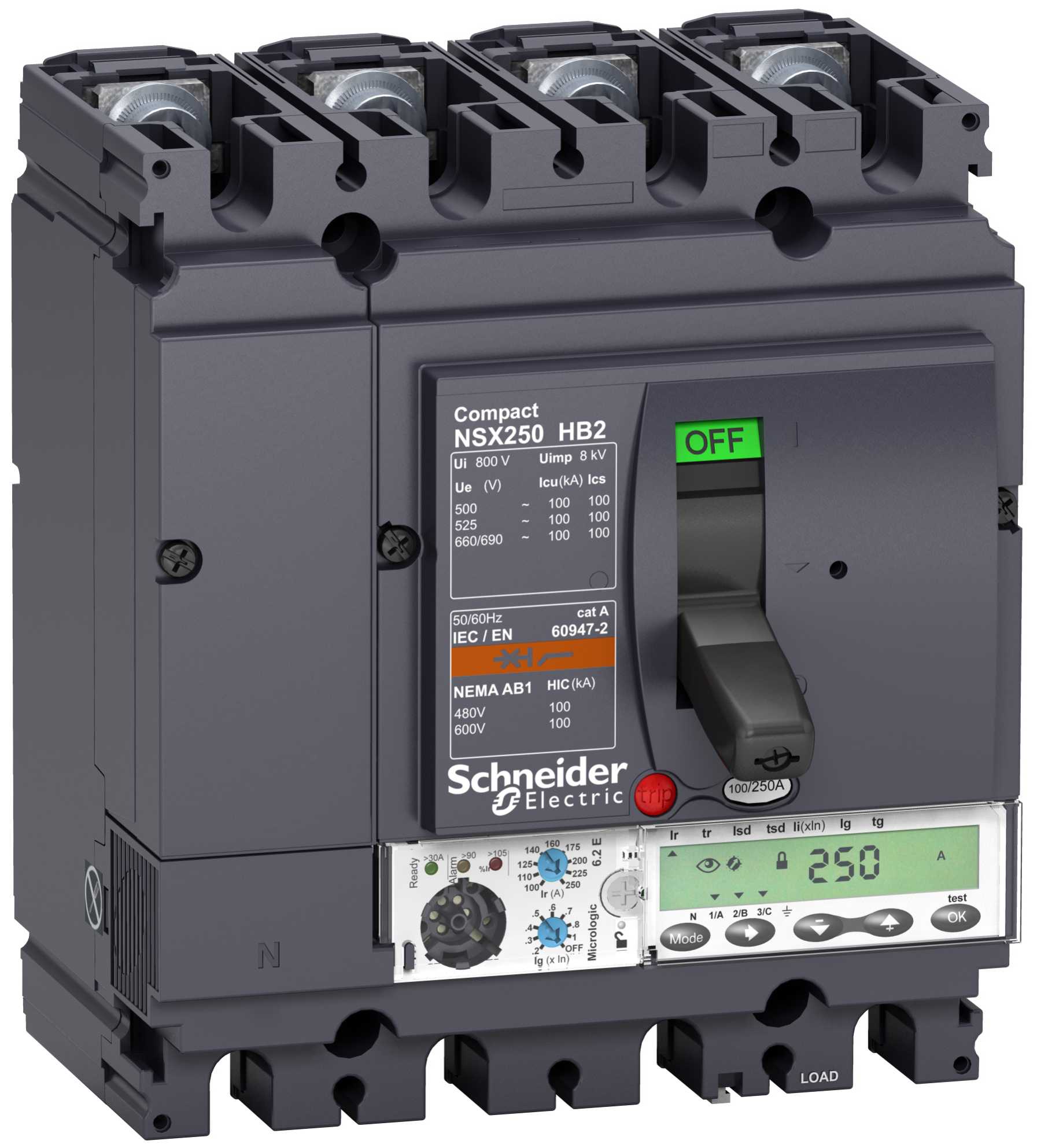 Schneider Electric - LV433589 NSX250HB2 M.logic 6,2E 250A 4P