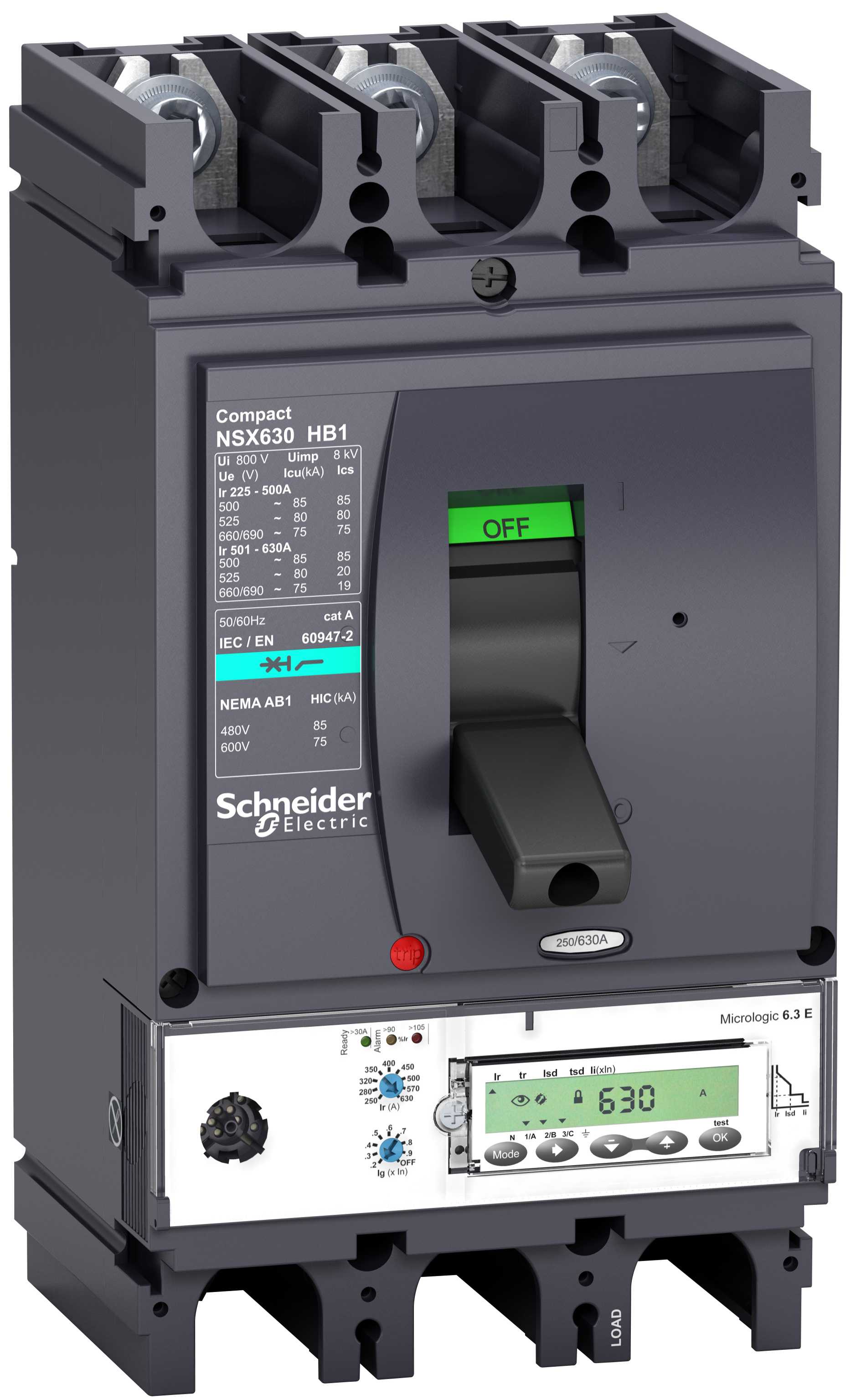 Schneider Electric - LV433726 NSX630HB1 M.logic 6,3E 630A 3P