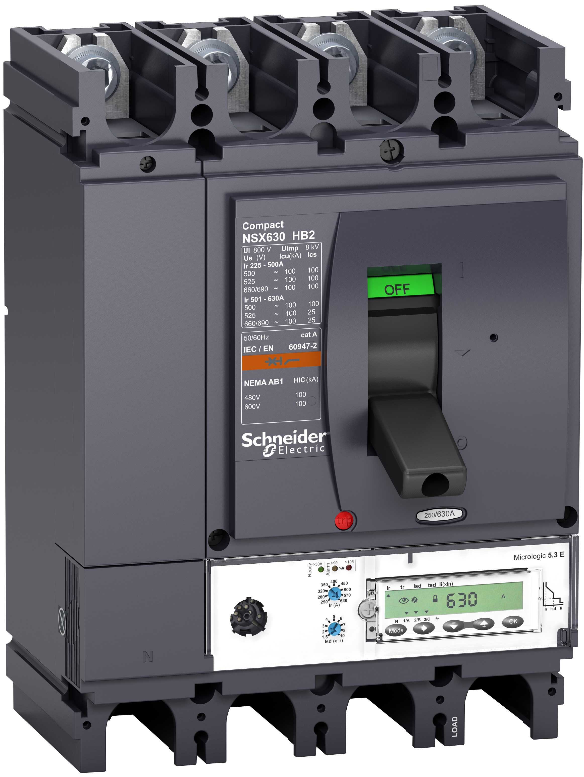 Schneider Electric - LV433745 NSX630HB2 M.logic 5,3E 630A 4P
