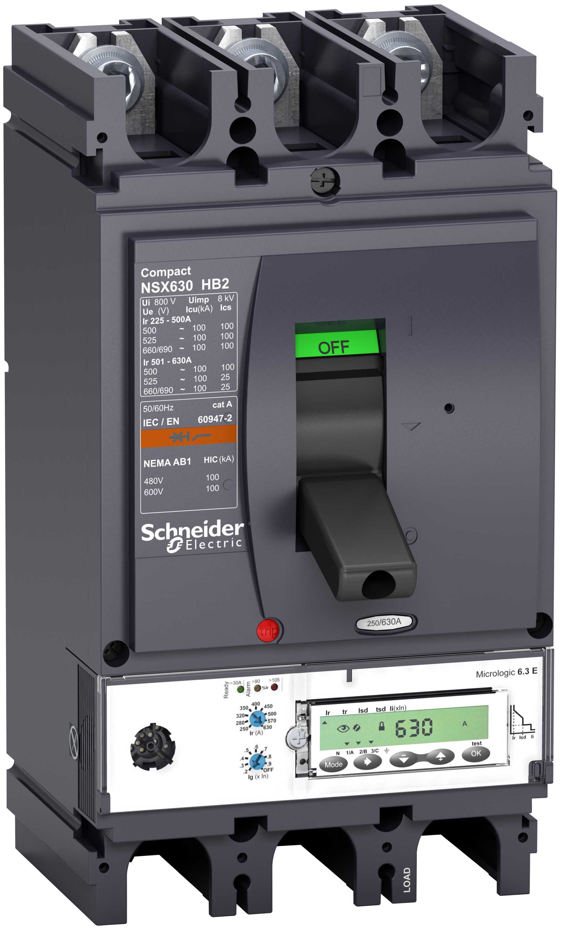 Schneider Electric - LV433746 NSX630HB2 M.logic 6,3E 630A 3P