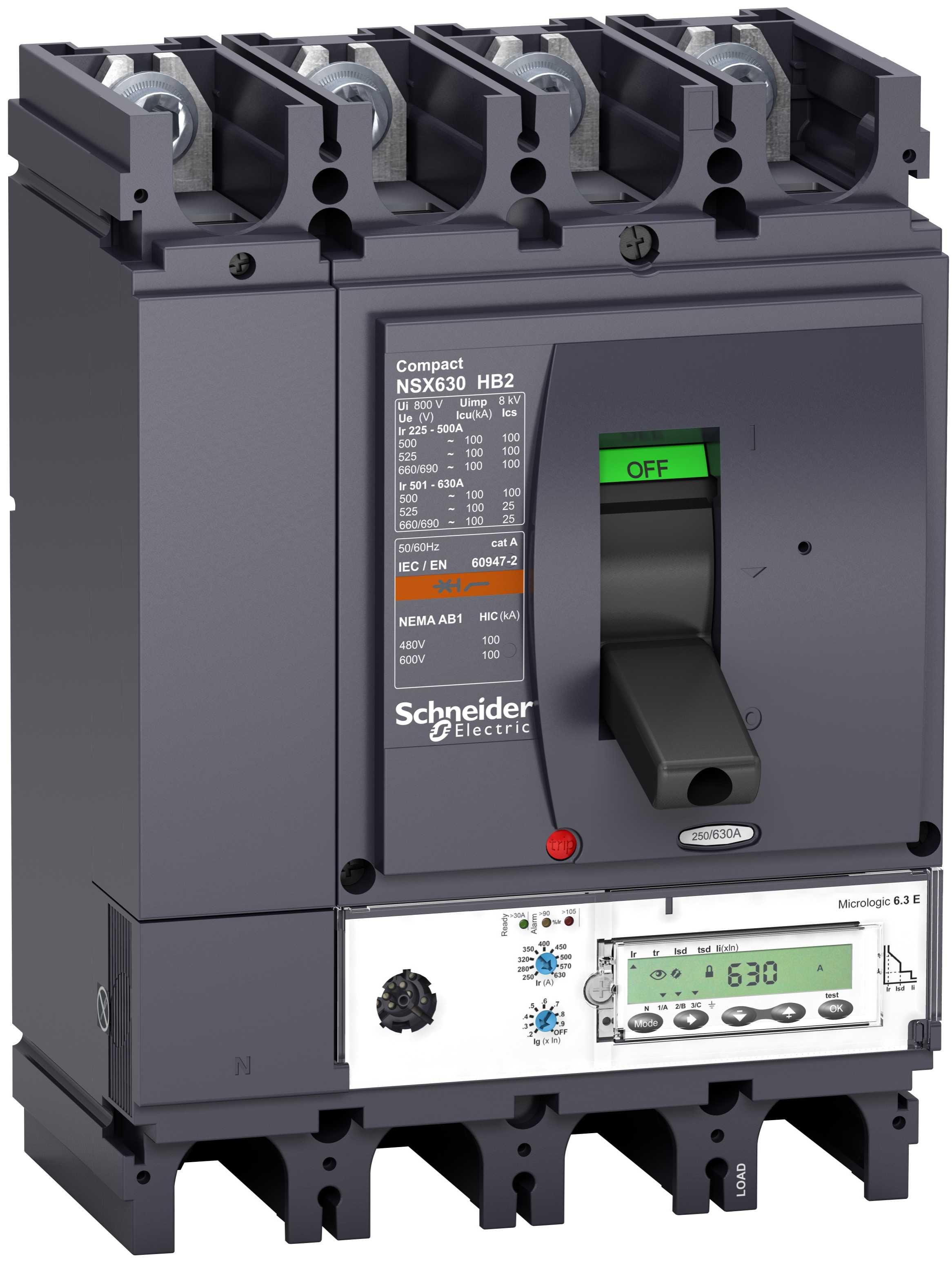 Schneider Electric - LV433649 NSX400HB2 M.logic 6,3E 400A 4P