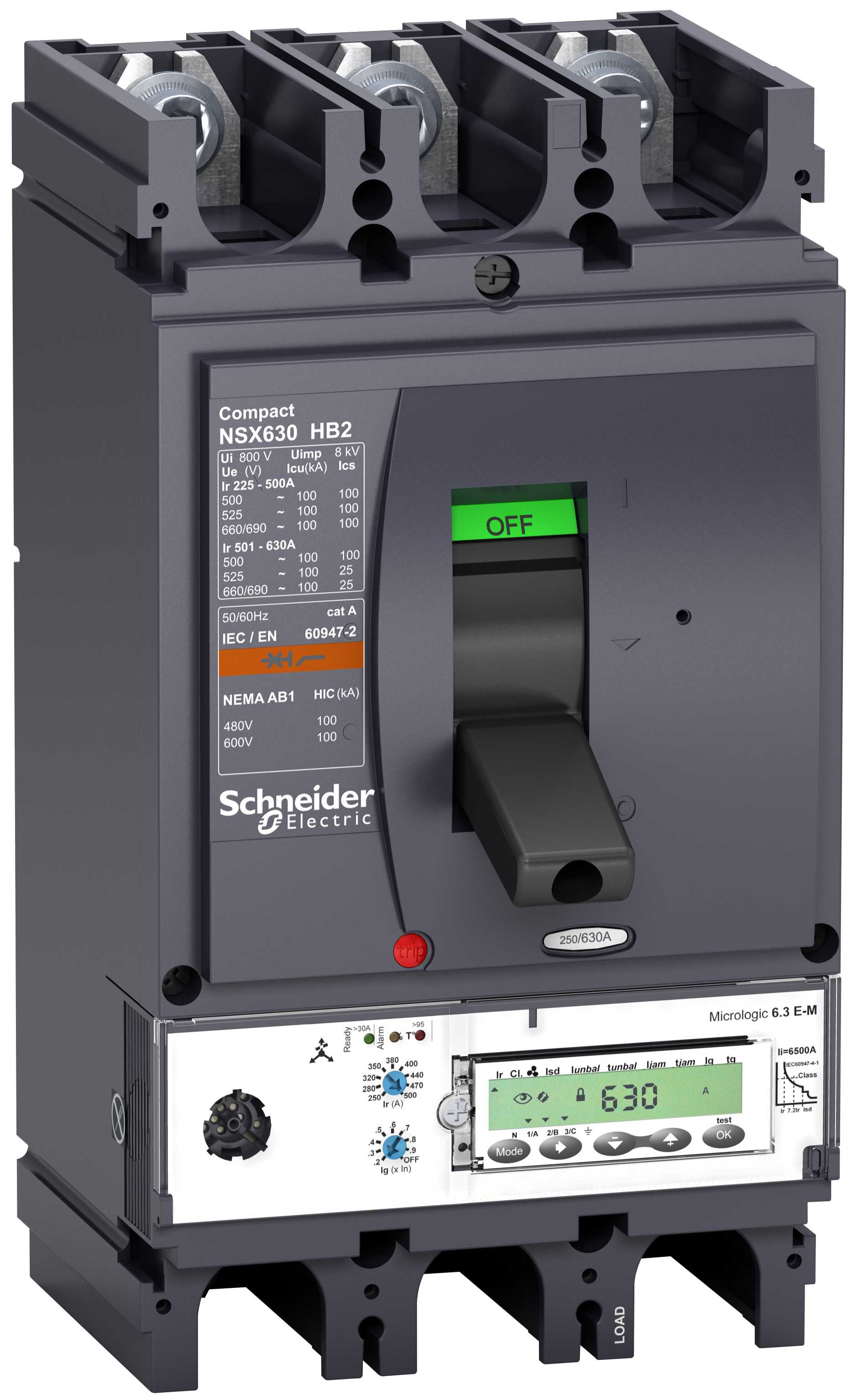 Schneider Electric - LV433650 NSX400HB2 Mlogic 6,3EM 320A 3P