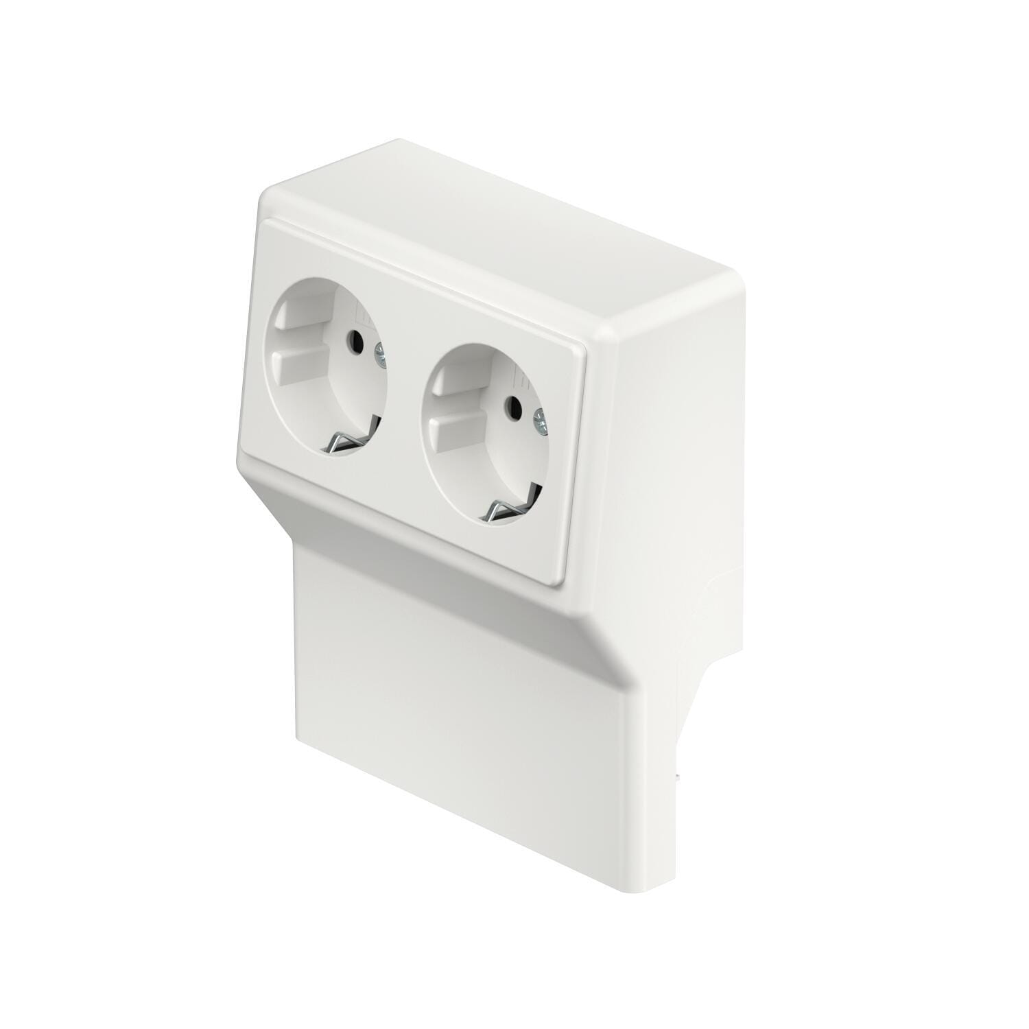 REHAU - SL 2GT 2050 dobbel stikkontakt med mont.ramme RAL 9010