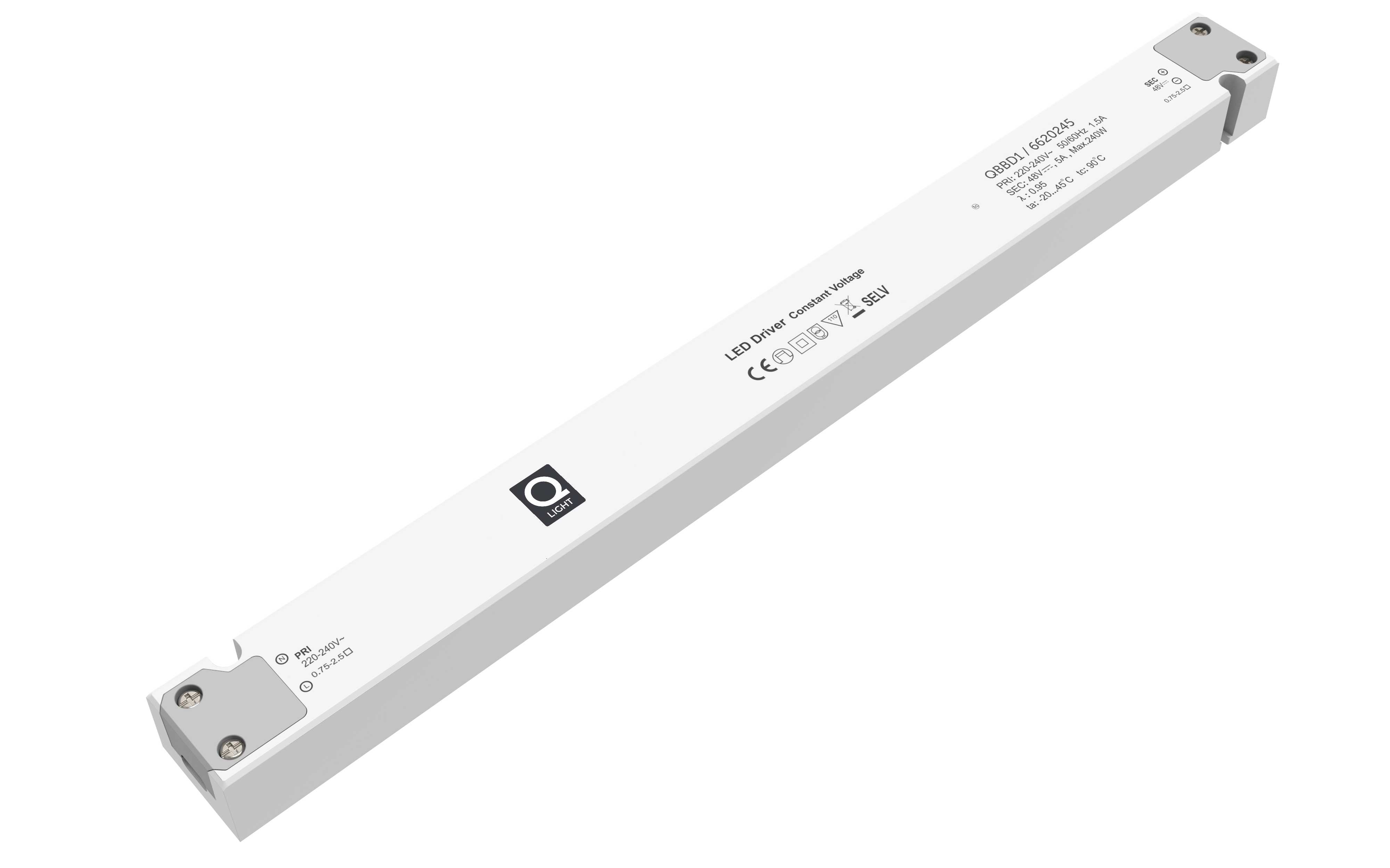 Q-Light - LED DRIVER CV 48V 240W IP20 TE SLIM | QBBD1