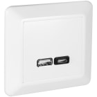ELKO - RS Nordic USB lader med A+C port, monteres der det ønskes ladeuttak.