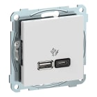 ELKO - RS Nordic USB lader med A+C port, monteres der det ønskes ladeuttak. Type C opp til 45W.