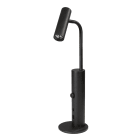 SG Armaturen - TUBE MICRO TABLE SORT 3000K BORD- LESELAMPE USB A+C DIMBAR