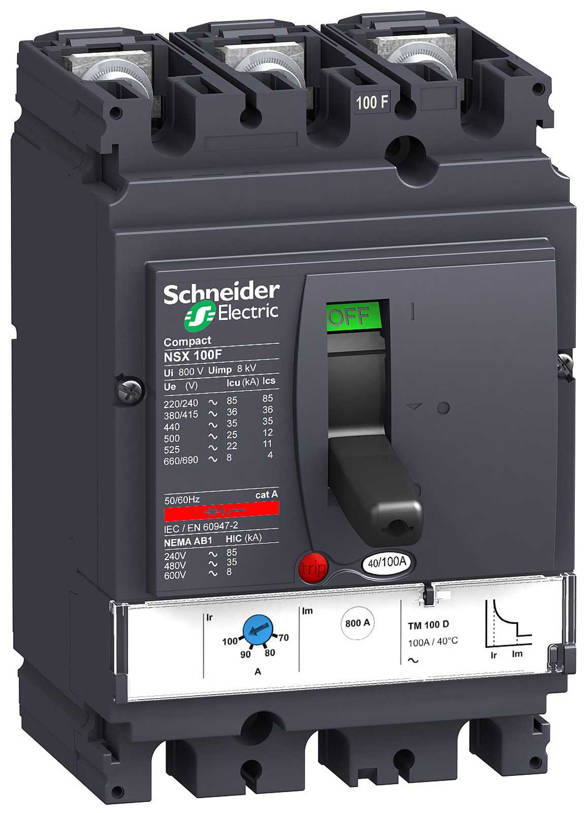 Schneider Electric - LV429555 Compact NSX100B TM32D 3P3T