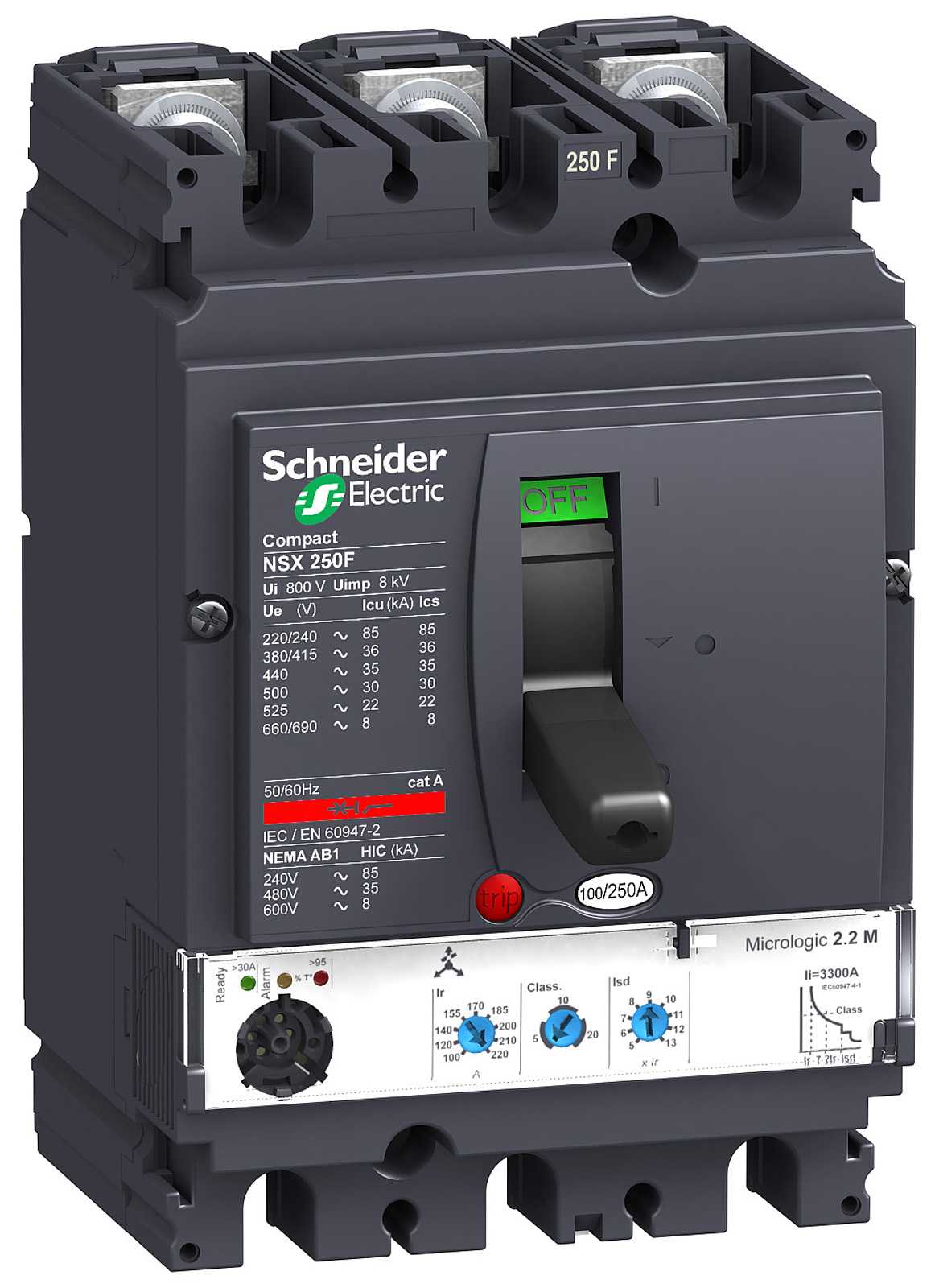 Schneider Electric - LV431166 NSX250N M.logic 2,2 M 150A 3P