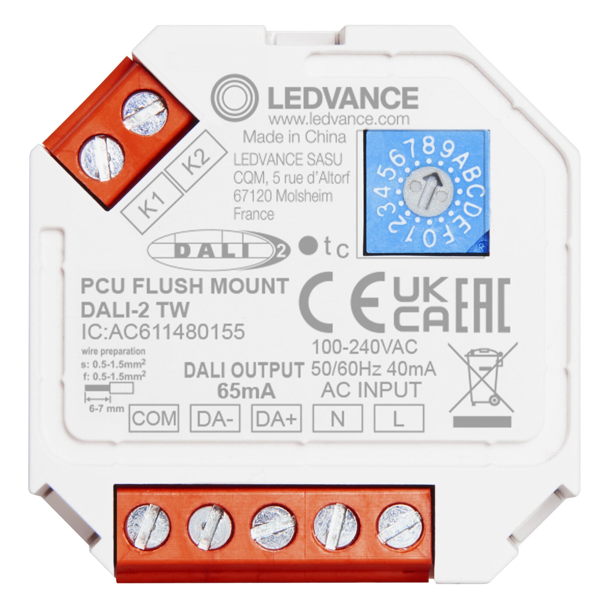 Ledvance - PUSH CONTROL UNIT FLUSH MOUNT DALI-2 TW PILLE