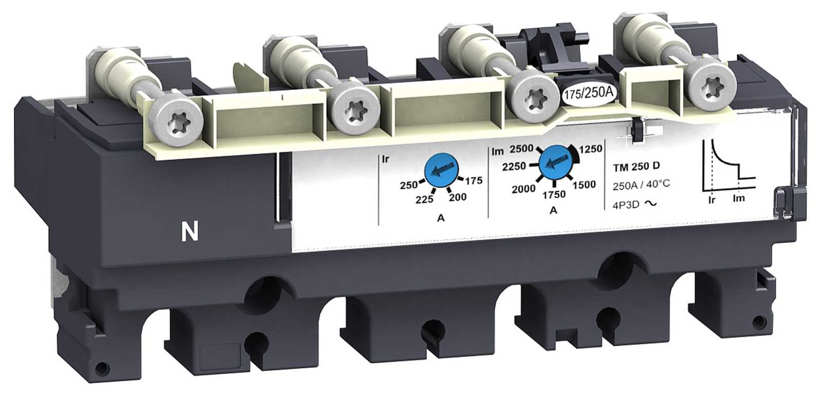 Schneider Electric - Termomagnetisk vern for Compact NSX effektbryter TM250D 4P4T
