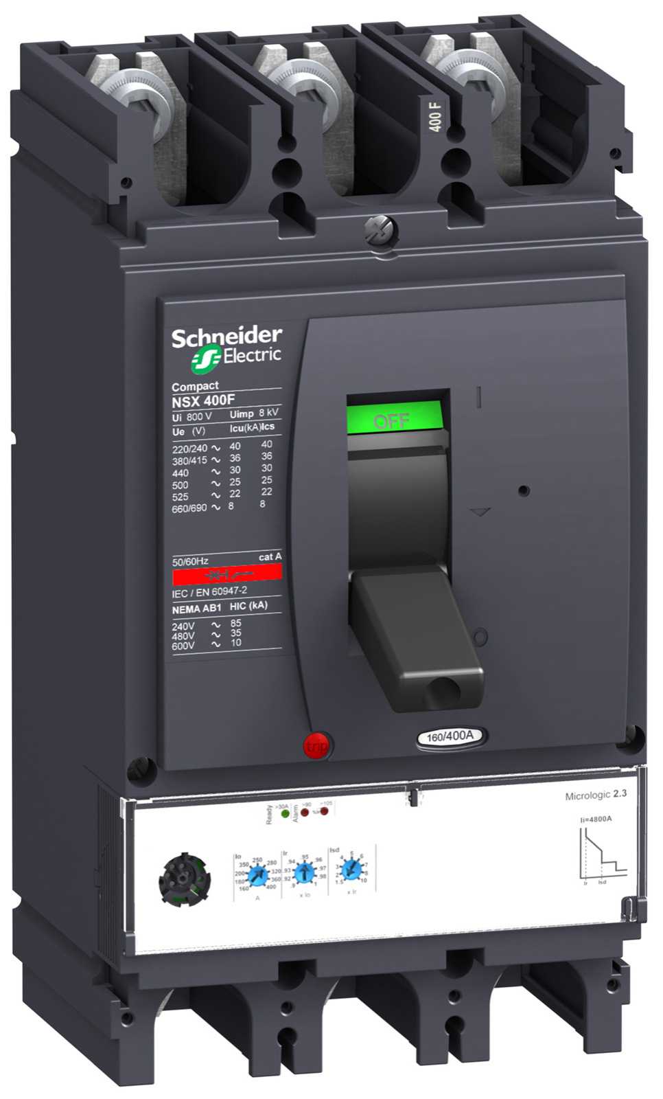 Schneider Electric - LV432707 NSX400N M.logic 2,3 250A 3P