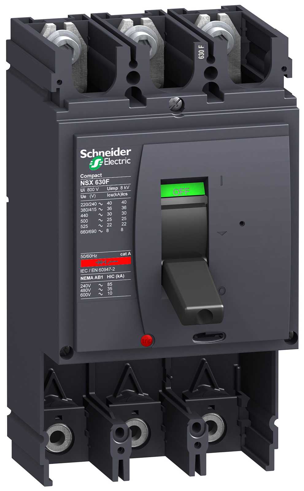 Schneider Electric - Effektbryter Compact NSX bryterbase NSX630N 3P uten vern