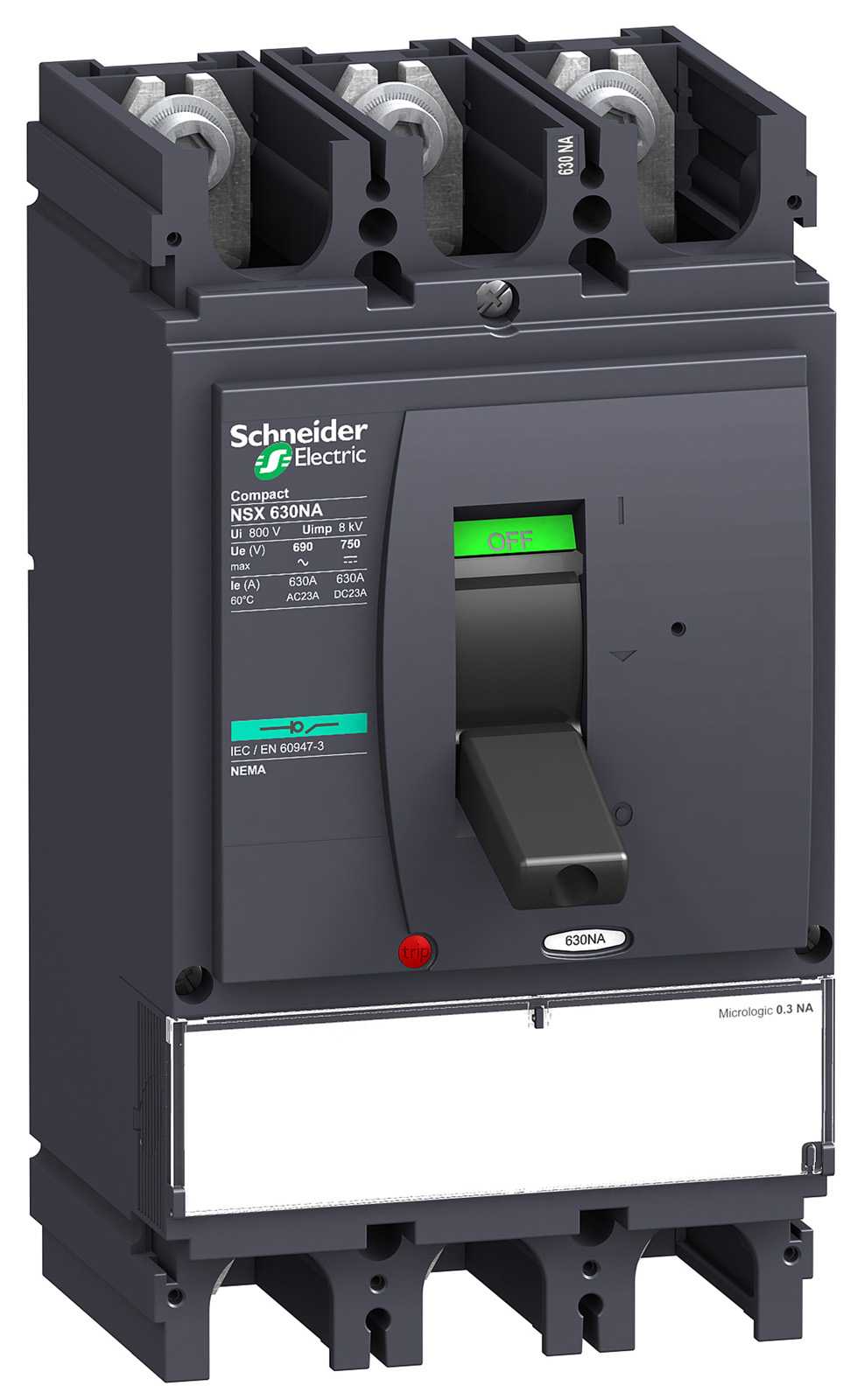 Schneider Electric - LV432956 NSX630NA M.logic 0,3 3P lastbr