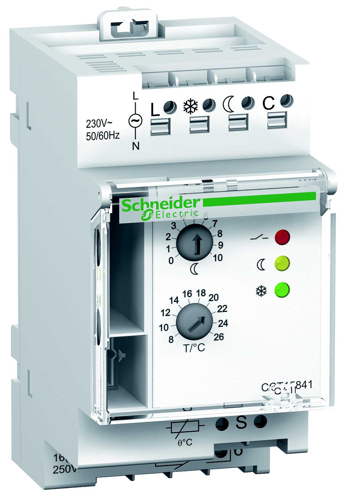 Schneider Electric - TH3 Modulær Termostat +8Gr,+26 TERMOSTAT M/ROMFØLER