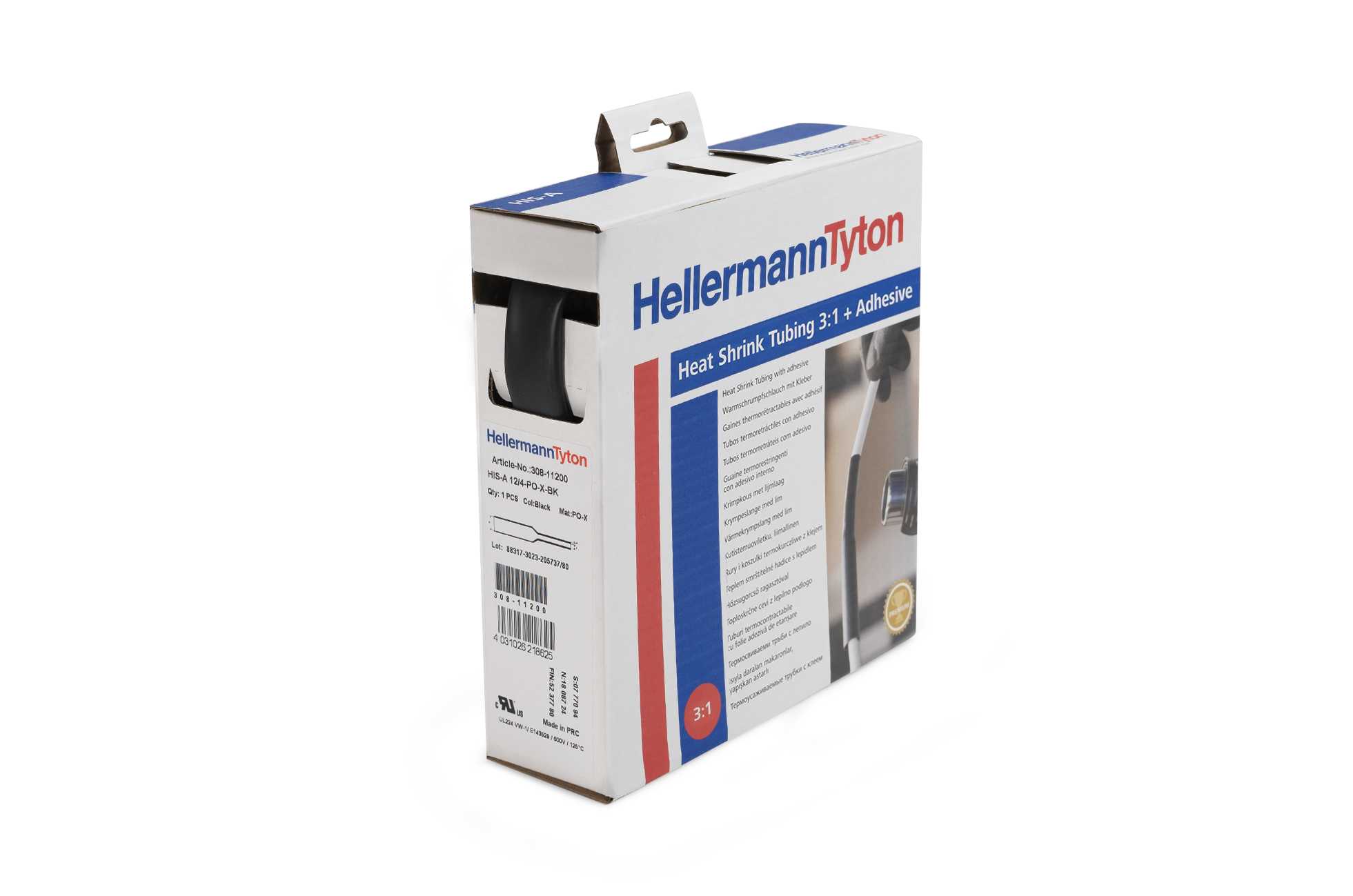HellermanTyton - HISA 9,0/3,0mm 5m Sort M/LIM