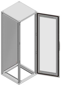 Schneider Electric - Spacial SF - Gulvskap med vindu - montert - 2000x600x500 mm