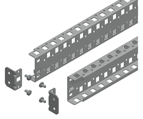 Schneider Electric - Spacial SF/SM - 2 universalskinner - Travers - B:65 mm - H:2200 - 2 rader