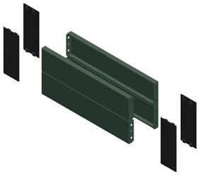 Schneider Electric - Spacial SF - 4 sidepaneler til sokkel - 200x800 mm