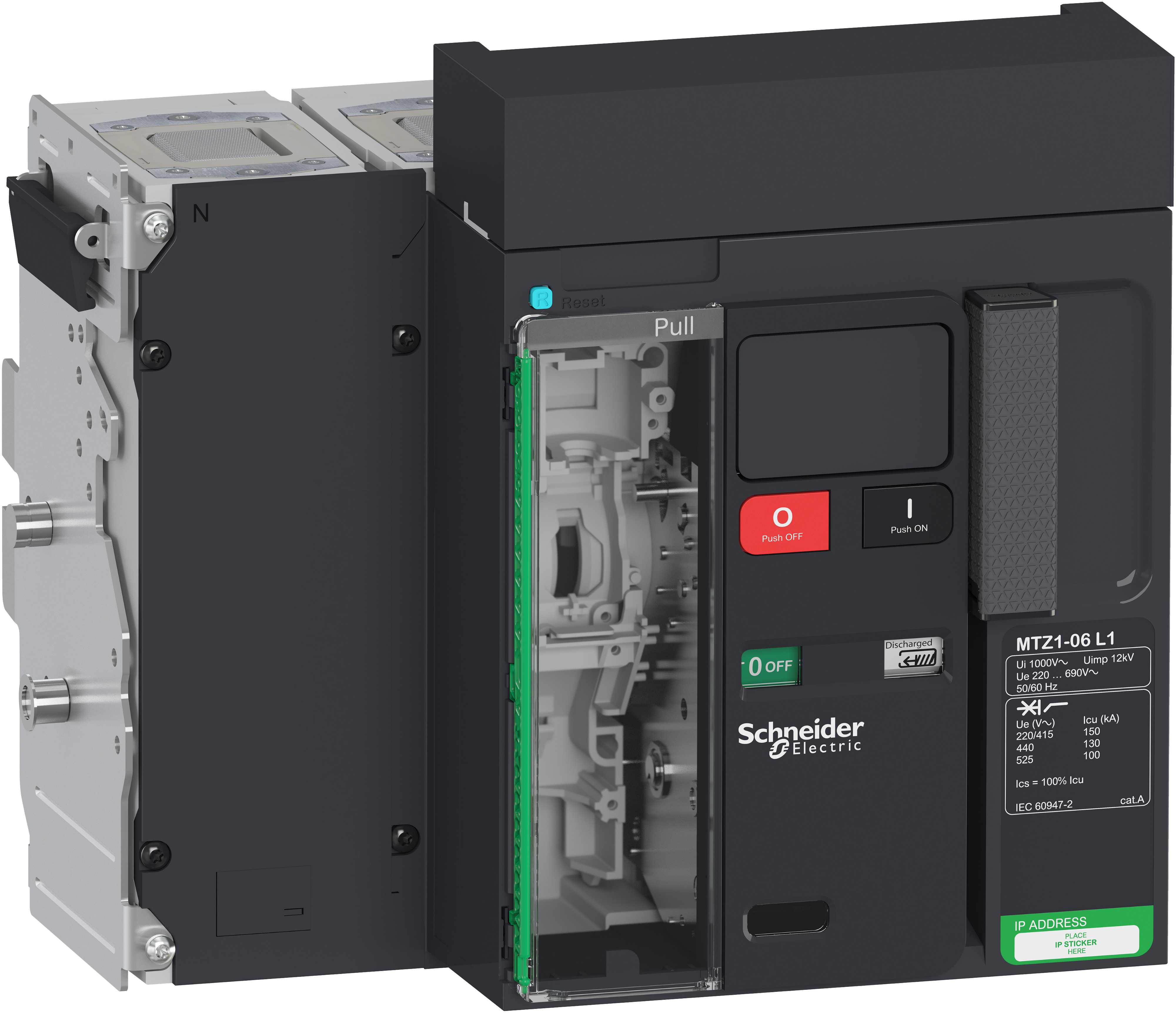 Schneider Electric - LV847207 Eff,br, MTZ1 06L1 630A 4p uttr