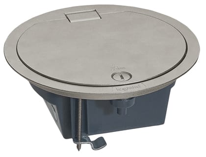 Legrand - Rund gulvboks Ø 170 mm, rustfritt stål overflate IP66