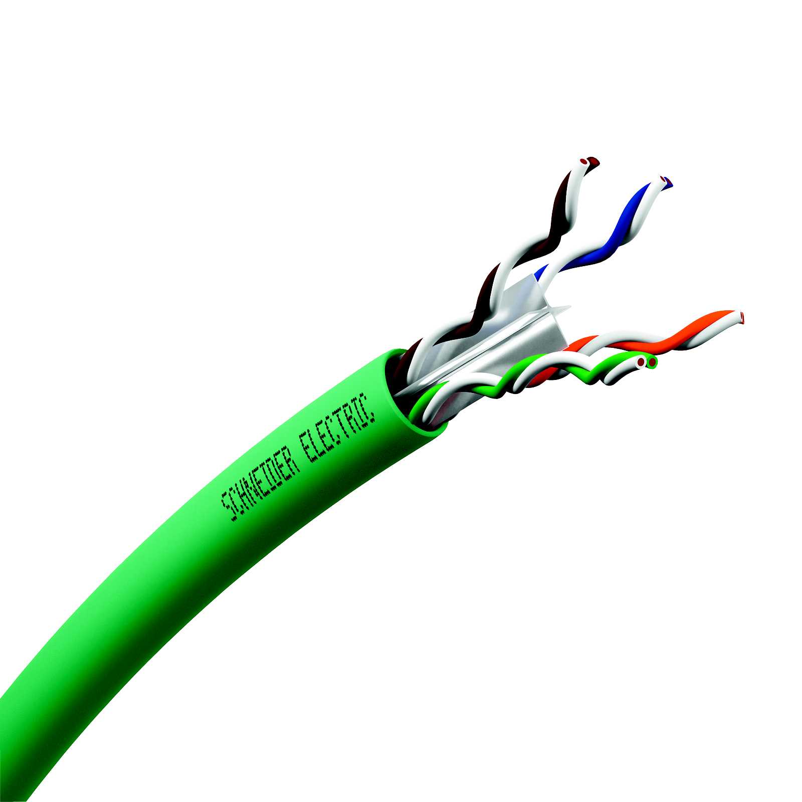 Schneider Electric - TP-Kabel U/UTP CAT6 1x4Par 500m Grønn LSOH Trommel Actassi S