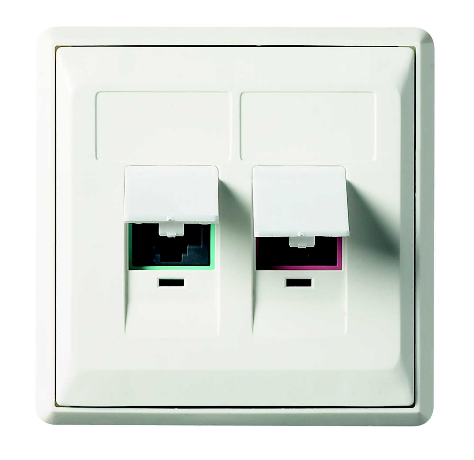 LexCom - Vegguttak ARTIC 2XLEXCOM250 CAT6 UTP  KOMPLETT UTTAK RETT Ve