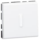 Legrand - Mosaic endevender/1P bryter 10A m/lysind, hvit 2 mod.