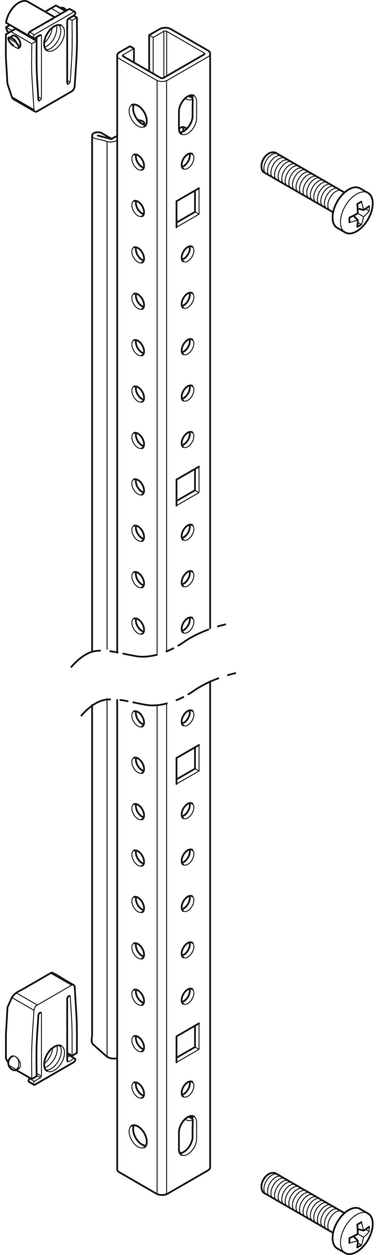 Schneider Electric - ESPRO Vertikal montasjeprofil, 900mm