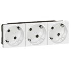 Legrand - 3-veis stikk m/jord, bv, hurti