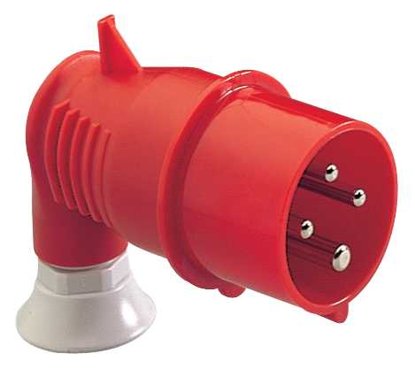 Schneider Electric - PratiKa støpsel - 90° vinklet - 32 A - 3P + E - 380...415 V AC - IP44