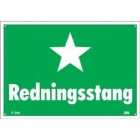 Ensto Nor AS - SKILT REDNINGSSTANG A4 GRØNN P