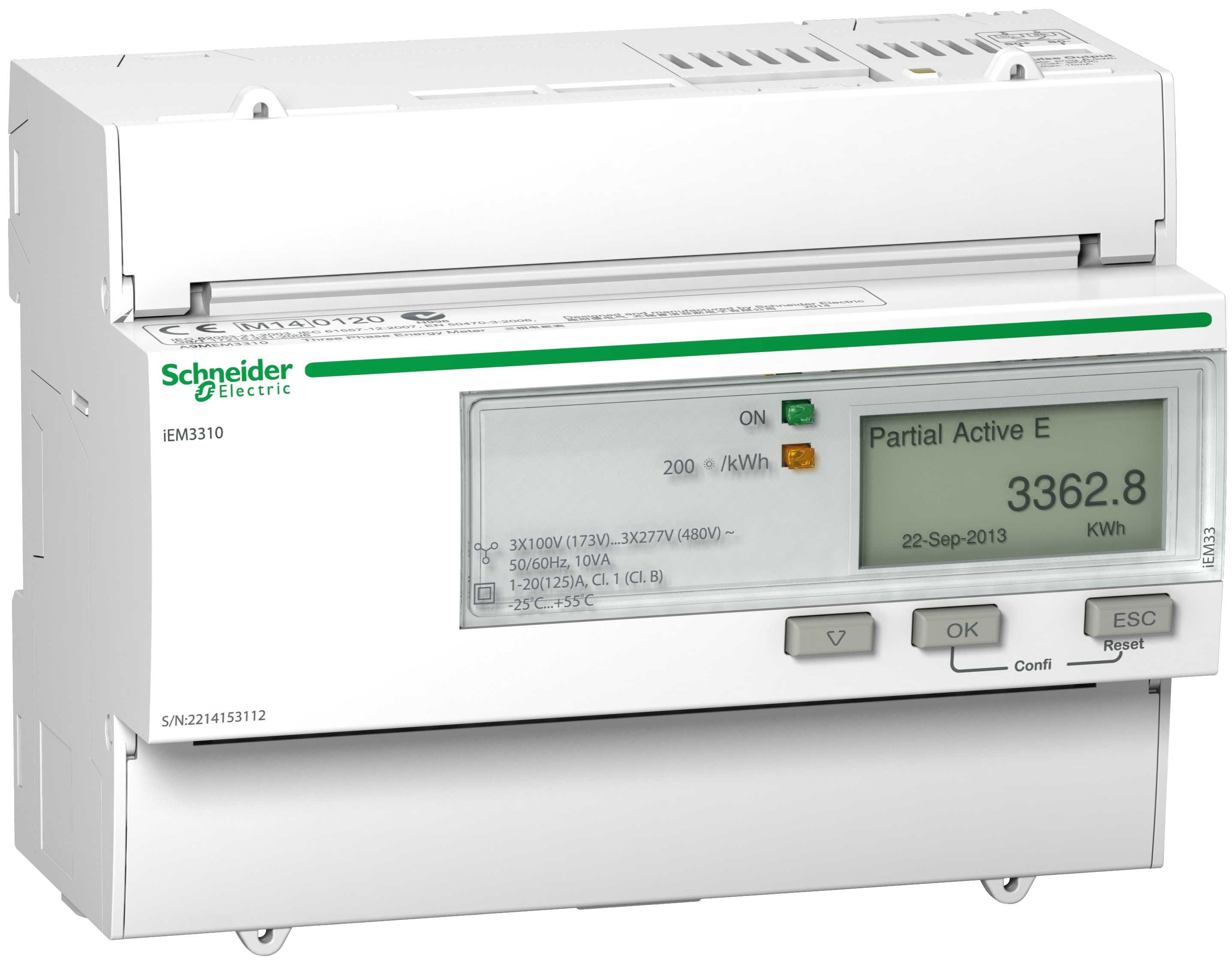Schneider Electric - A9MEM3310 iEM3310 kWh 125A puls, MID