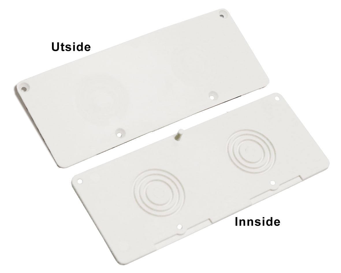 Maxeta - Endestykke MC3, plast RAL9003 hvit