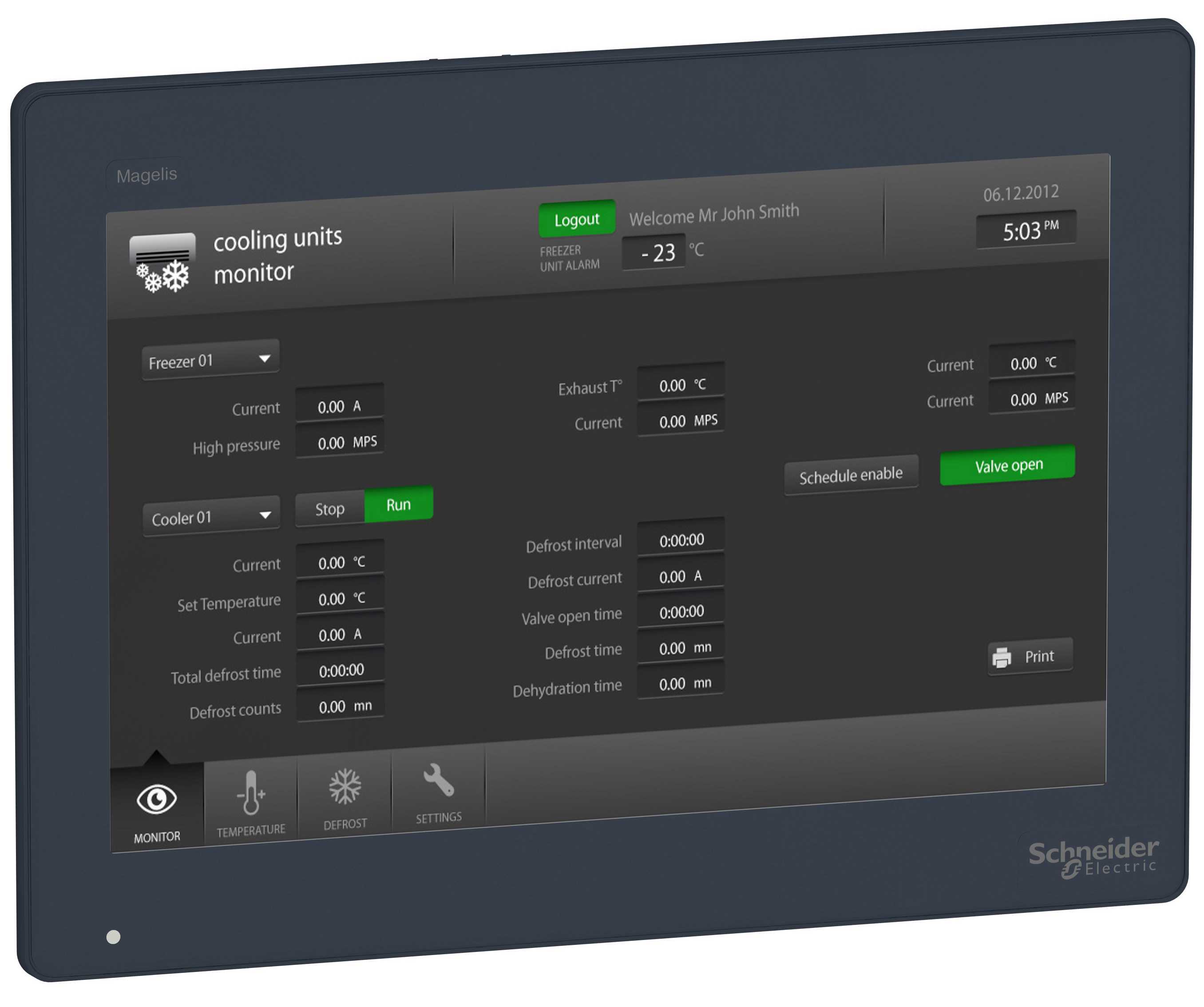 Schneider Electric - HMIGTU 12"Wide display SingleTouch, 1200*800 punkter