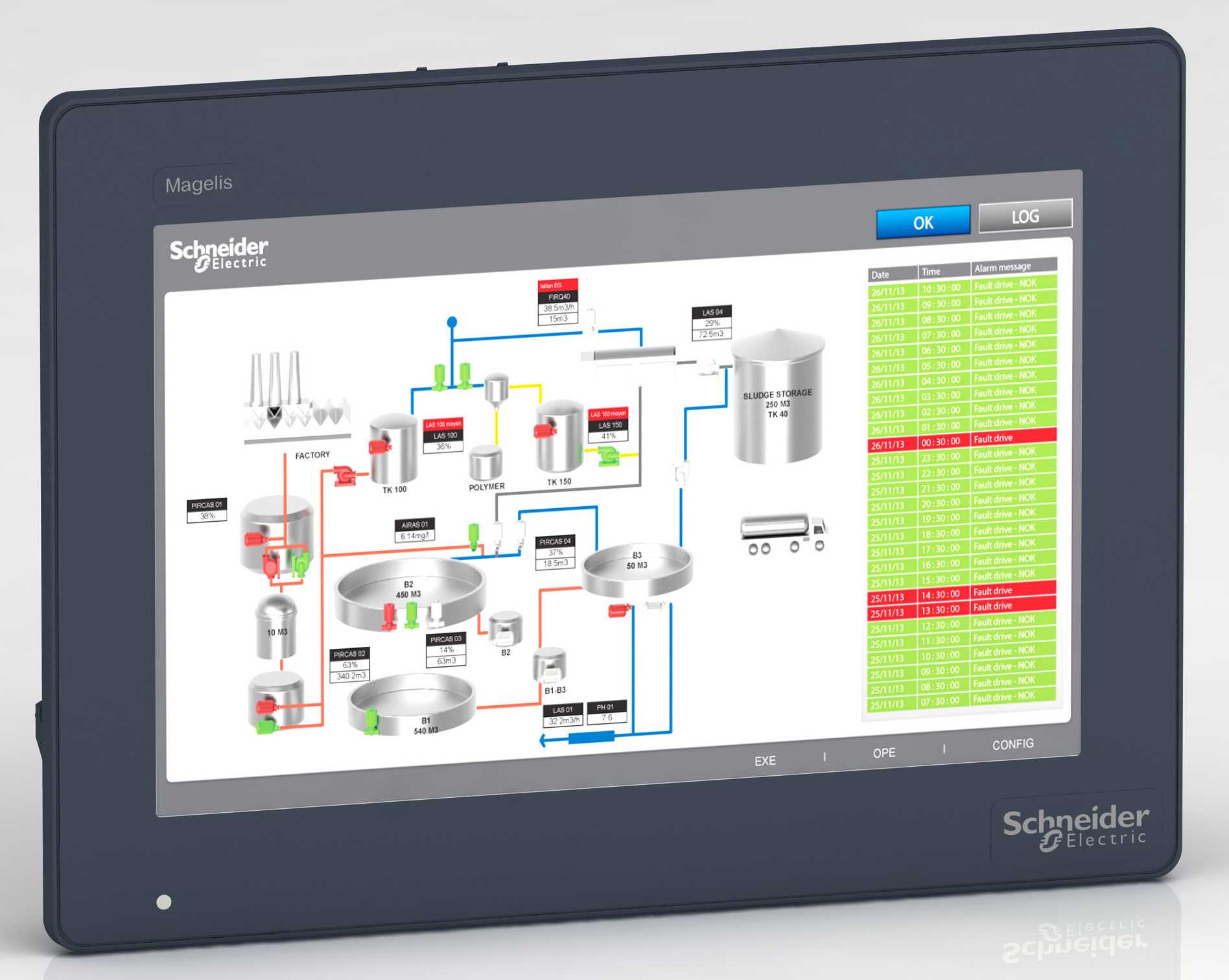 Schneider Electric - HMIGTU 10"Wide display SingleTouch, 1200*800 punkter
