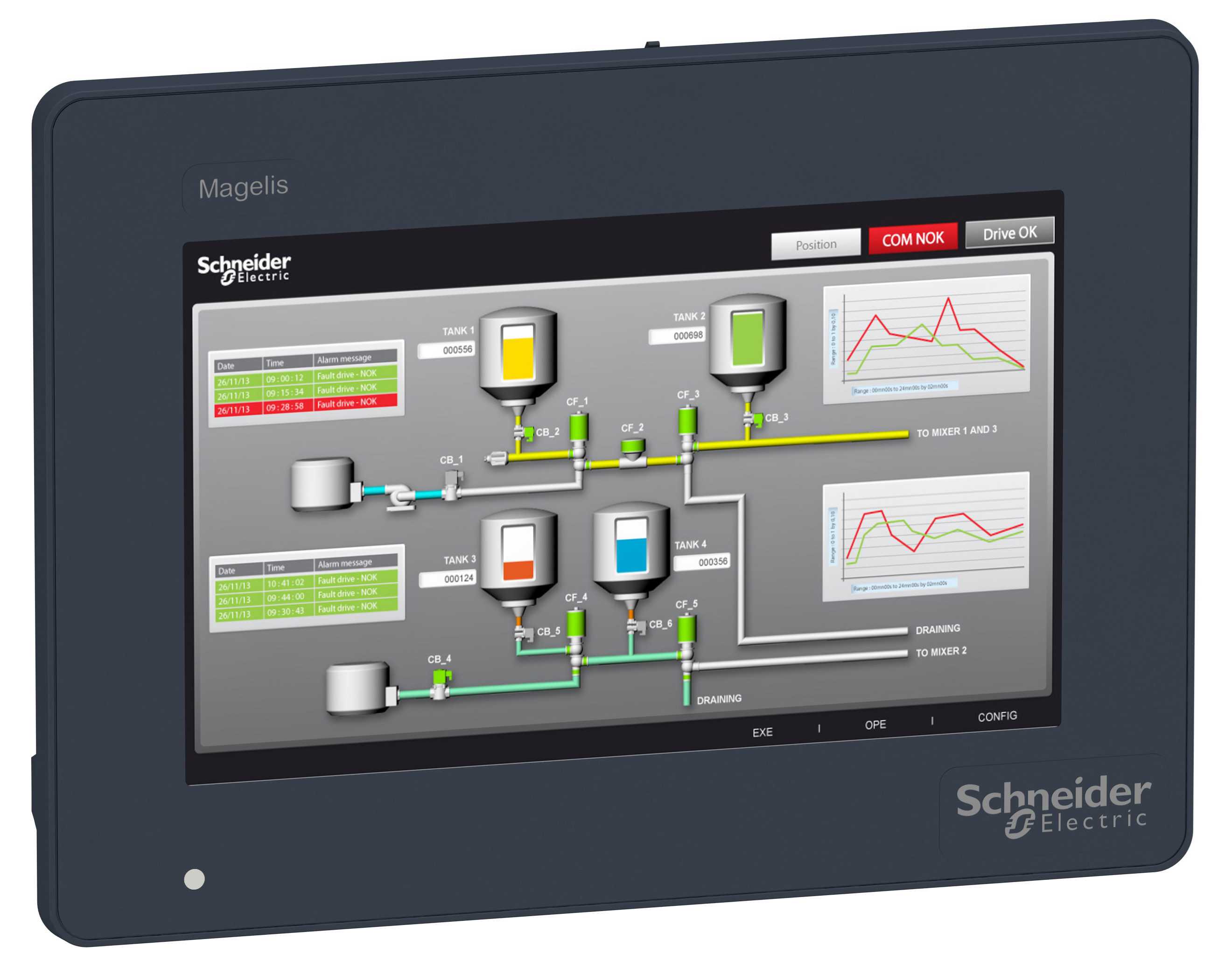 Schneider Electric - HMIGTU 7"Wide display SingleTouch, 800*400 punkter